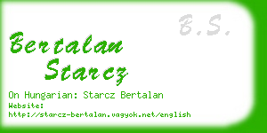 bertalan starcz business card